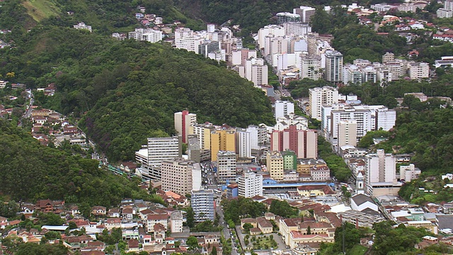 WS鸟瞰图城市/里约热内卢de Janeiro，巴西视频素材