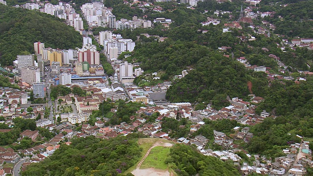 WS鸟瞰图城市/里约热内卢de Janeiro，巴西视频素材