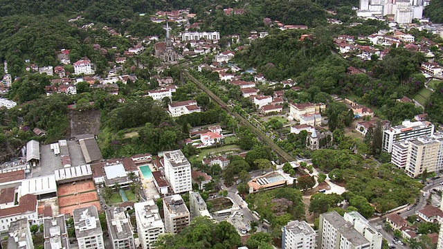 WS鸟瞰图城市/里约热内卢de Janeiro，巴西视频素材