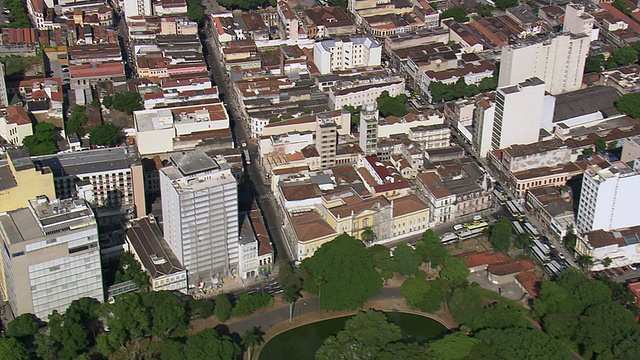 WS鸟瞰图城市/里约热内卢de Janeiro，巴西视频素材