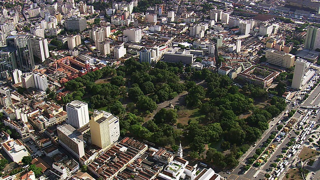 公园Campo de Santana /里约热内卢de Janeiro，巴西鸟瞰图视频素材