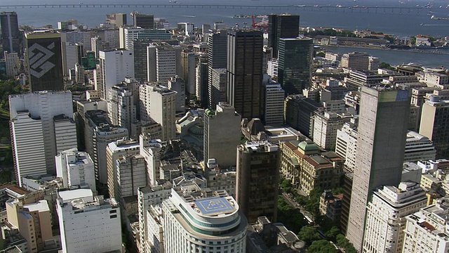 WS鸟瞰图在城市/里约热内卢de Janeiro，巴西视频素材