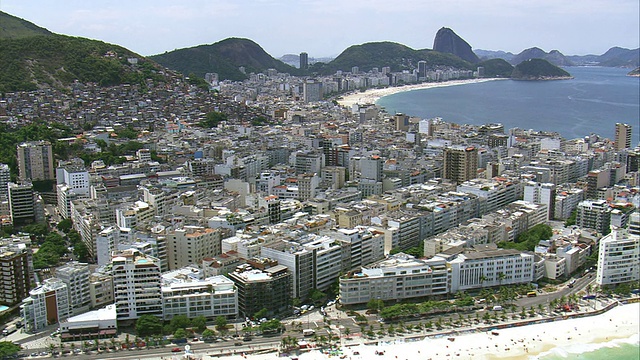 WS鸟瞰图城市/里约热内卢de Janeiro，巴西视频素材