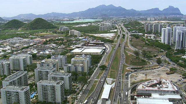 儿童康复中心和奥运村鸟瞰图/里约热内卢de Janeiro，巴西视频素材