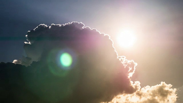 暴雨前太阳多云，延时自然背景视频素材