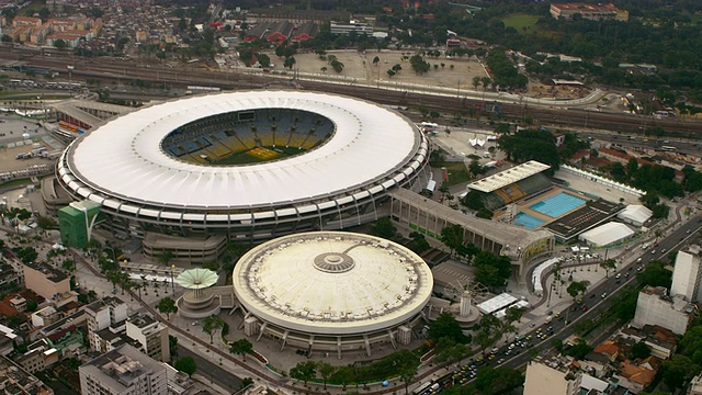 鸟瞰图MaracanÌ£体育场-里约热内卢de Janeiro，巴西。视频素材