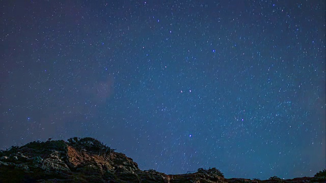 星星时光流逝与银河系的惊人夜晚视频素材