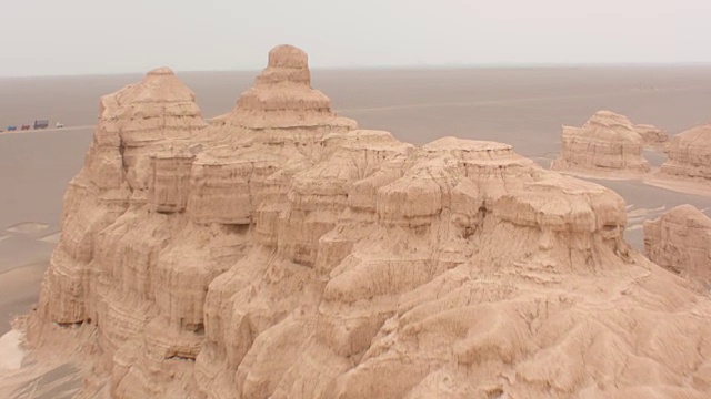 中国张掖丹霞地貌的彩虹山视频素材