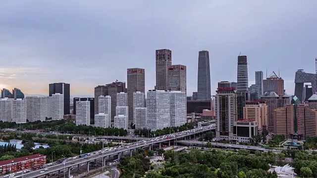 Time Lapse北京城市天际线(RL Pan)视频素材