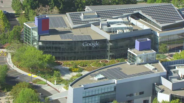 美国加州，山景城，Googleplex，谷歌校区，美国视频素材