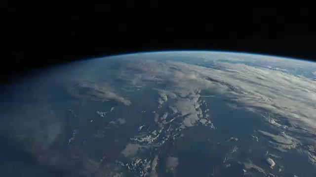 国际空间站的行星地球:从黑夜到白天再到黑夜视频素材画面1