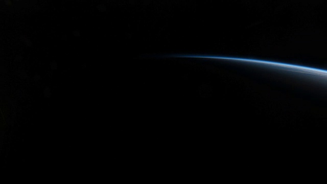 国际空间站的行星地球:从黑夜到白天再到黑夜视频素材画面2