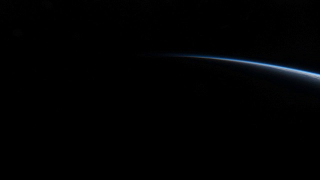 国际空间站的行星地球:从黑夜到白天再到黑夜视频素材画面3