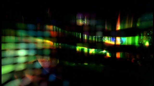 计算机生成的图像指纹漂浮在闪烁的立方体光与黑色背景视频素材画面4