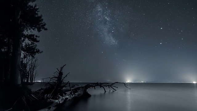 夜晚的星星时光流逝视频素材