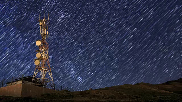 星夜通讯塔视频素材