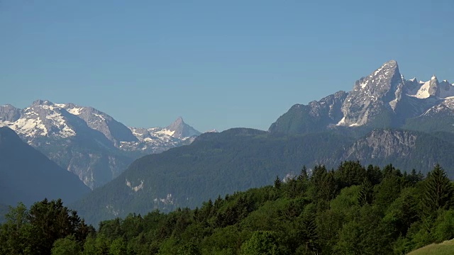 德国巴伐利亚，上巴伐利亚，贝希特斯加登，瓦茨曼山2713米视频素材