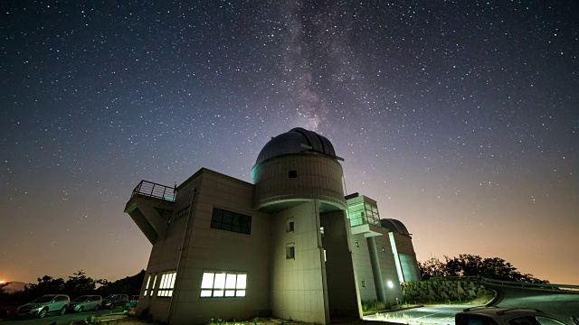 佐景哲天文台夜间观测的星场和银河系视频素材