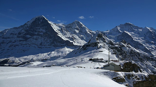 从Männlichen到Eiger, Mönch和Jungfrau, Grindelwald, Bernese Oberland，伯尔尼州，瑞士视频素材