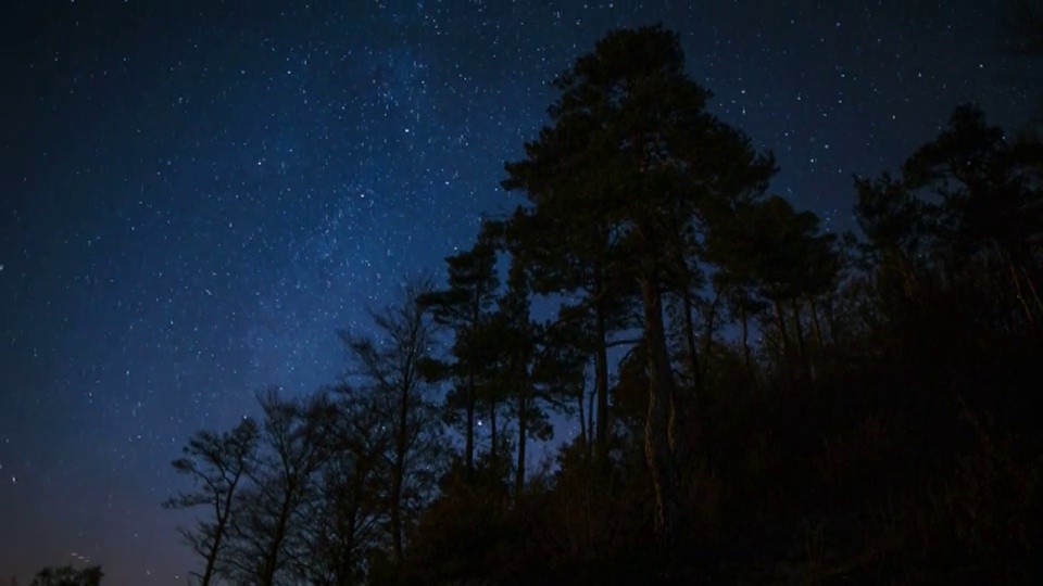 克罗地亚扎戈里森林的夜空视频素材