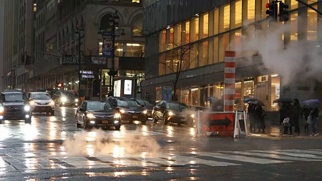 纽约市下雨的街道视频下载