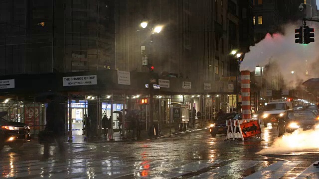 纽约市下雨的街景视频下载