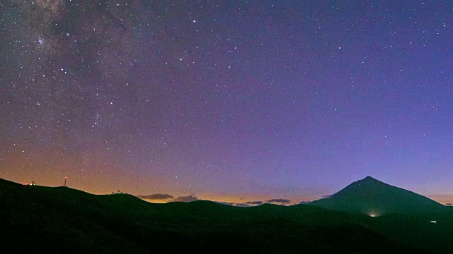 泰德山夜晚时光流逝视频素材