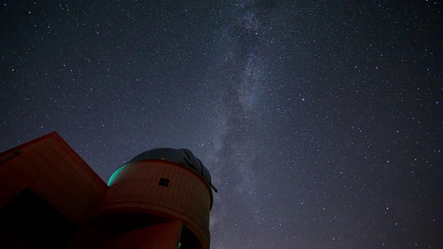 佐景哲天文台夜间观测的星场和银河系视频素材