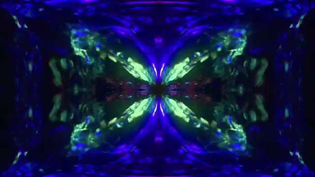 水抽象万花筒在黑色的背景视频素材画面4