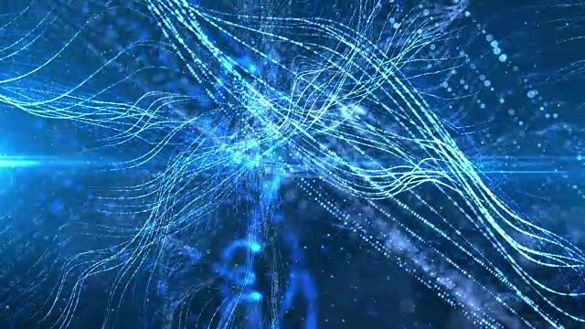 数字抽象波粒形式视频素材画面4