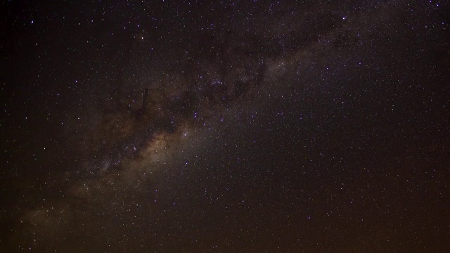 南非，时光流逝的星星和银河在夜空中的轨迹视频素材画面1