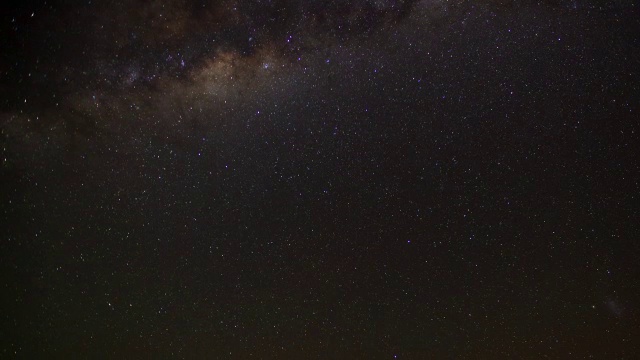 南非，时光流逝的星星和银河在夜空中的轨迹视频素材画面2