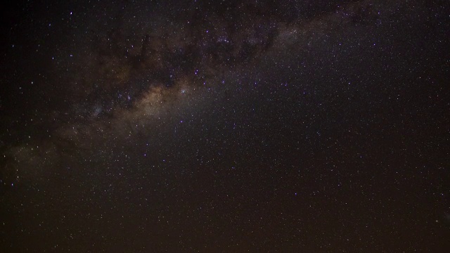 南非，时光流逝的星星和银河在夜空中的轨迹视频素材画面3