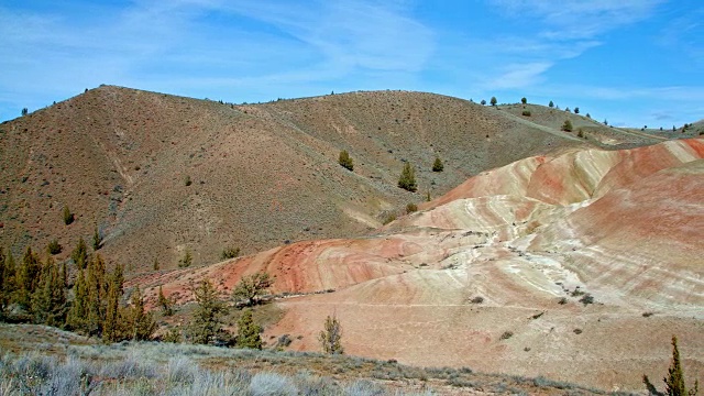 白天画的山春天萨顿山约翰戴大盆地高沙漠哥伦比亚高原视频素材