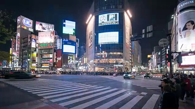 日本东京涩谷十字路口视频素材