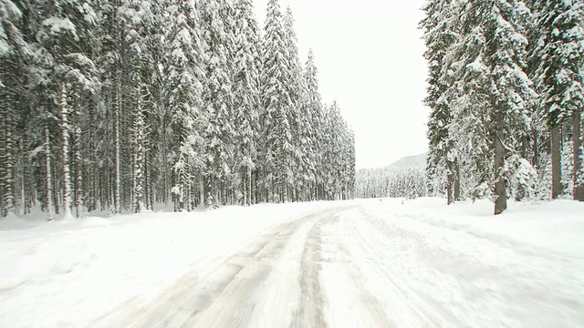 高清延时:在雪地里开车视频素材