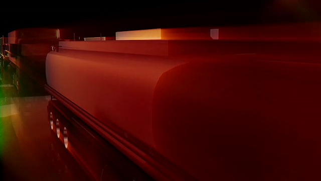 可循环，繁忙的交通，高速公路上的卡车，3D视频素材画面3