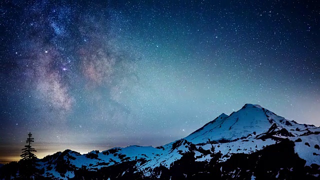 银河延时在贝克山视频素材