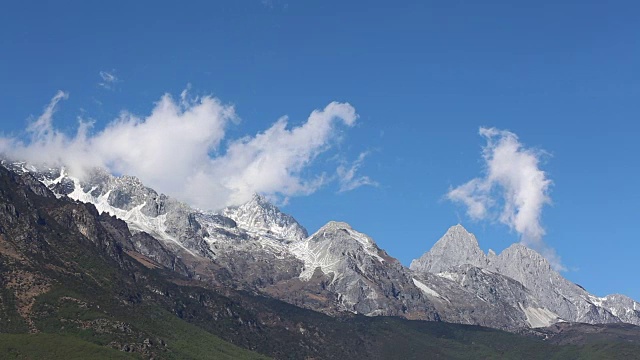 时间流逝:云景雪山视频素材