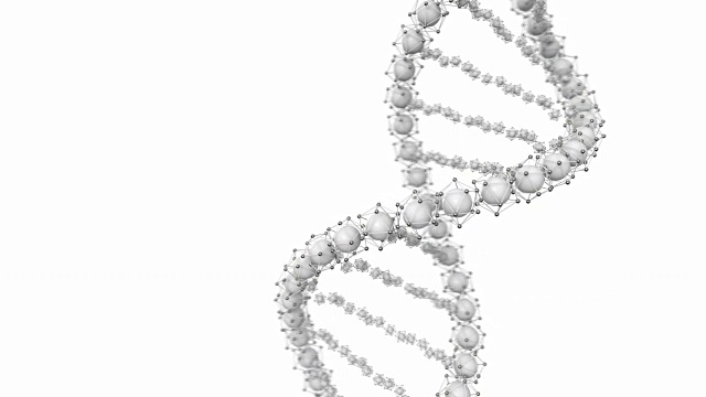 动画环状DNA链模型。三维渲染视频下载