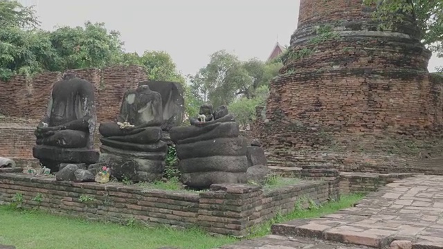 佛塔在佛塔寺，圣寺在泰国大育他雅，泰国。联合国教科文组织遗产视频素材