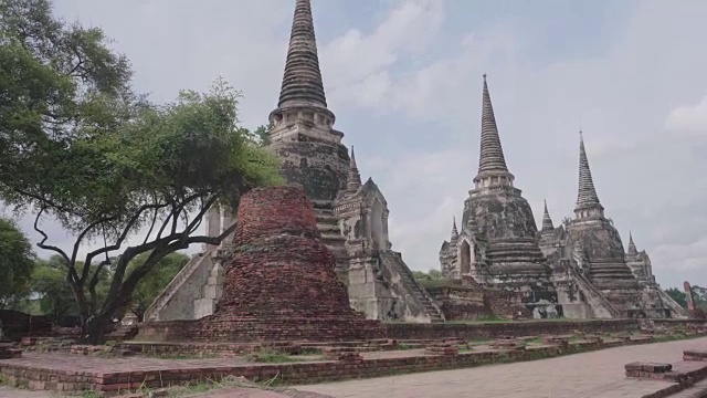 佛塔在佛塔寺，圣寺在泰国大育他雅，泰国。联合国教科文组织遗产视频素材