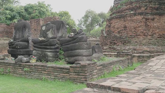 佛塔在佛塔寺，圣寺在泰国大育他雅，泰国。联合国教科文组织遗产视频素材