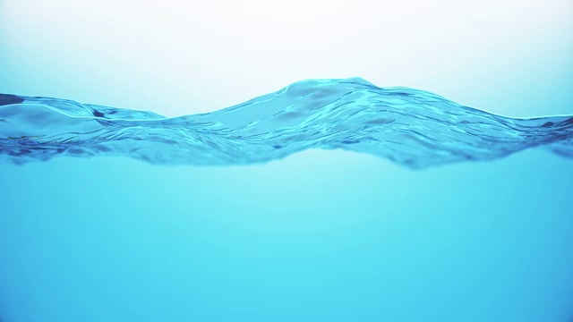 蓝色水面背景视频素材画面3
