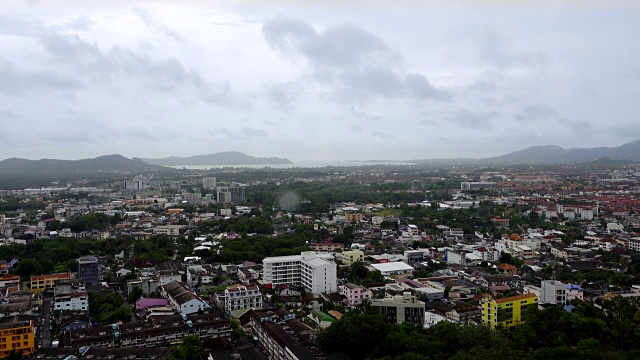 普吉岛在雨季，高角度观赏。视频素材