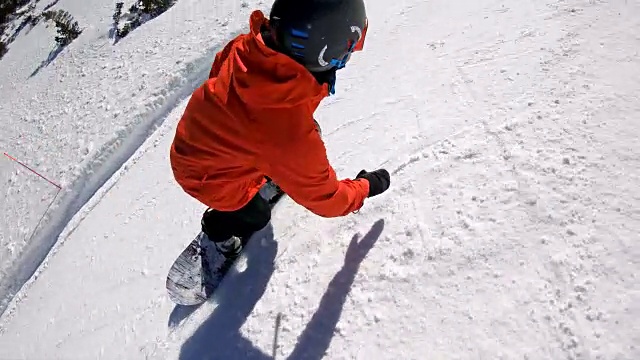 滑雪极端雕刻视频素材