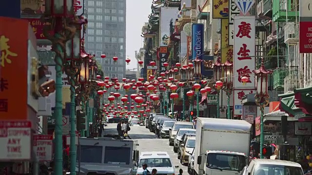 旧金山街道:唐人街视频素材