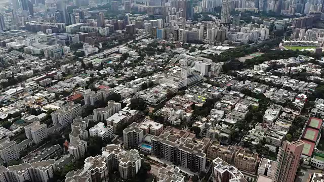 香港城市的城市扩张，九龙塘视频素材