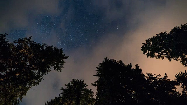 牛奶路夜空的时间流逝视频素材