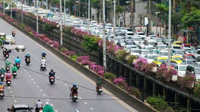 高峰时间交通堵塞视频素材